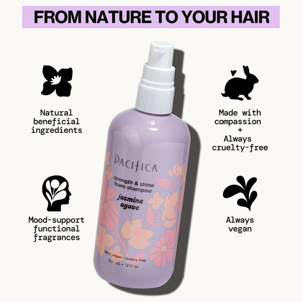 Jasmine Agave Strength + Shine Foaming Shampoo - Haircare - Pacifica Beauty