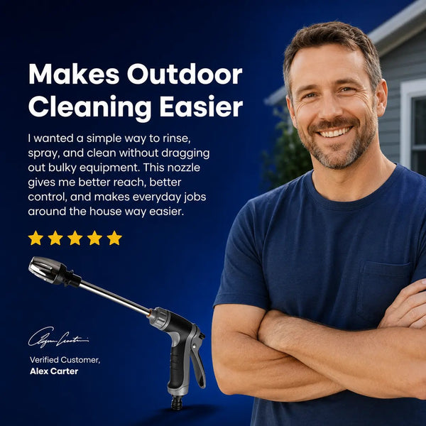 Power Blast Plus Adjustable Garden Hose Nozzle Attachment