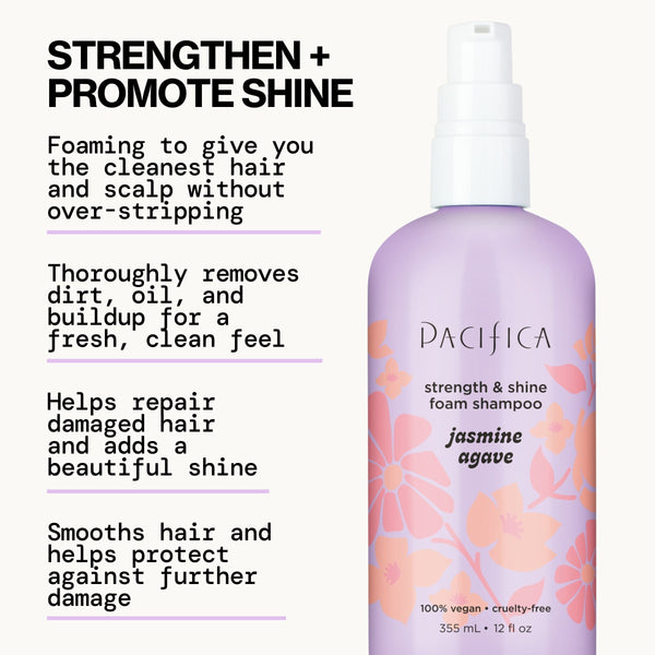 Jasmine Agave Strength + Shine Foaming Shampoo - Haircare - Pacifica Beauty