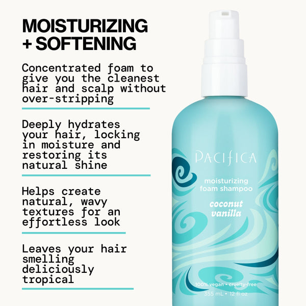 Coconut Vanilla Moisturizing Foam Shampoo - Haircare - Pacifica Beauty
