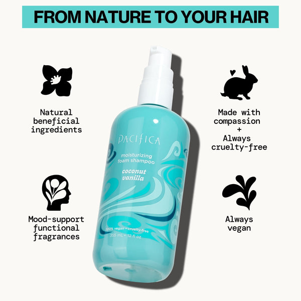 Coconut Vanilla Moisturizing Foam Shampoo - Haircare - Pacifica Beauty