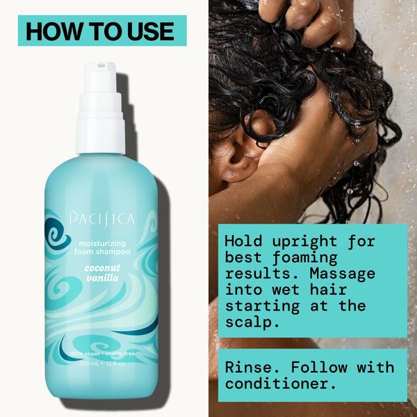Coconut Vanilla Moisturizing Foam Shampoo - Haircare - Pacifica Beauty